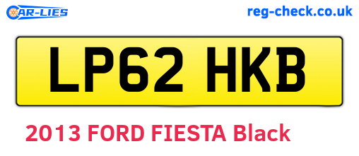 LP62HKB are the vehicle registration plates.