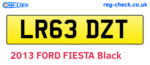 LR63DZT are the vehicle registration plates.