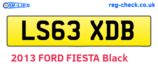 LS63XDB are the vehicle registration plates.