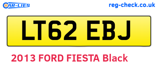 LT62EBJ are the vehicle registration plates.