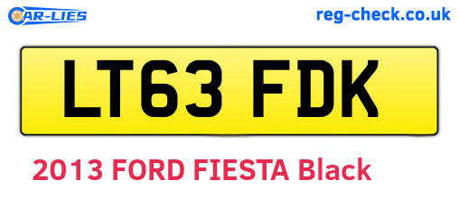 LT63FDK are the vehicle registration plates.