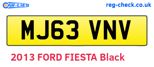 MJ63VNV are the vehicle registration plates.