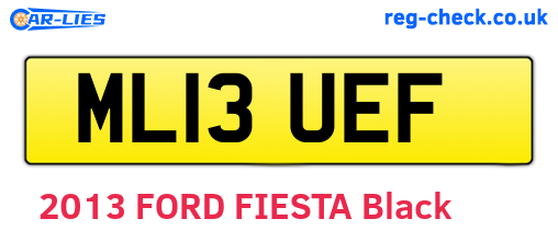 ML13UEF are the vehicle registration plates.