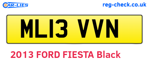 ML13VVN are the vehicle registration plates.