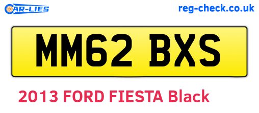 MM62BXS are the vehicle registration plates.