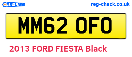 MM62OFO are the vehicle registration plates.