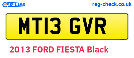 MT13GVR are the vehicle registration plates.