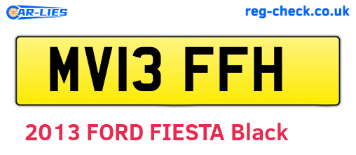 MV13FFH are the vehicle registration plates.