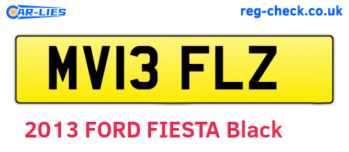 MV13FLZ are the vehicle registration plates.
