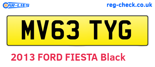 MV63TYG are the vehicle registration plates.