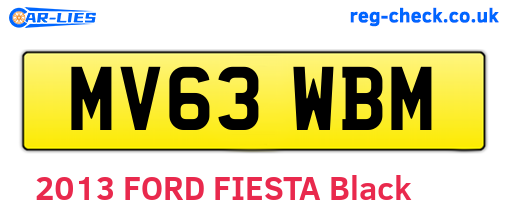 MV63WBM are the vehicle registration plates.