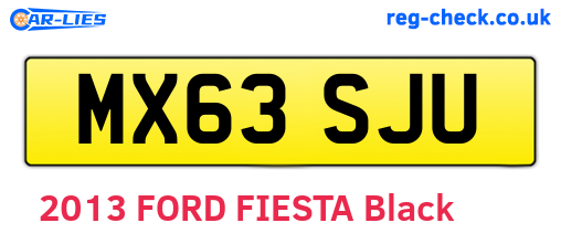 MX63SJU are the vehicle registration plates.