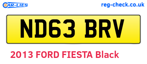 ND63BRV are the vehicle registration plates.