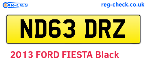 ND63DRZ are the vehicle registration plates.