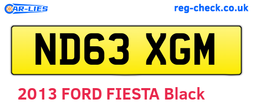 ND63XGM are the vehicle registration plates.