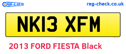 NK13XFM are the vehicle registration plates.