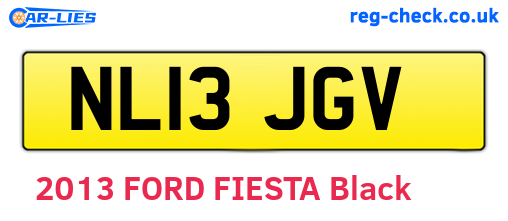 NL13JGV are the vehicle registration plates.