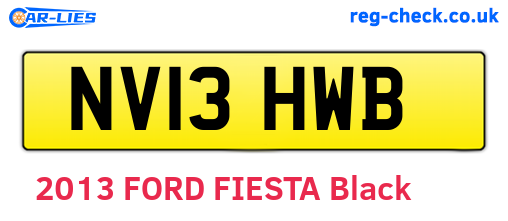 NV13HWB are the vehicle registration plates.