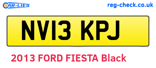NV13KPJ are the vehicle registration plates.