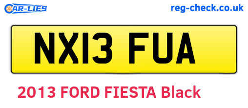 NX13FUA are the vehicle registration plates.