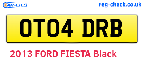 OT04DRB are the vehicle registration plates.