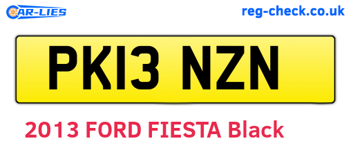 PK13NZN are the vehicle registration plates.
