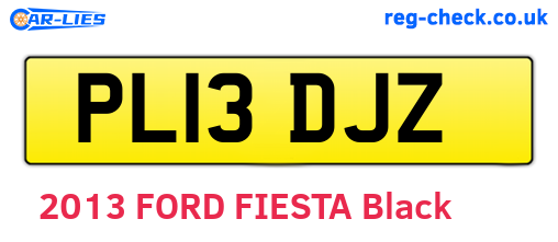 PL13DJZ are the vehicle registration plates.