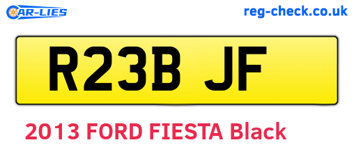 R23BJF are the vehicle registration plates.