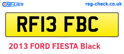 RF13FBC are the vehicle registration plates.