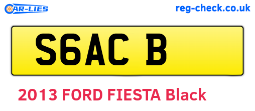 S6ACB are the vehicle registration plates.