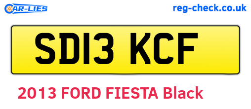 SD13KCF are the vehicle registration plates.