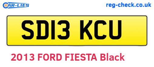 SD13KCU are the vehicle registration plates.