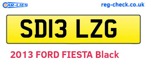 SD13LZG are the vehicle registration plates.