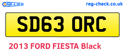 SD63ORC are the vehicle registration plates.