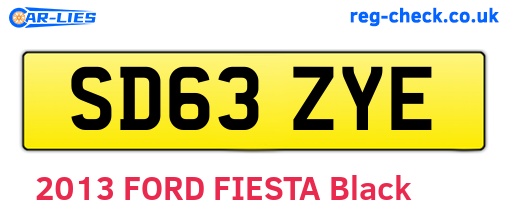 SD63ZYE are the vehicle registration plates.