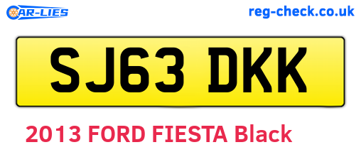 SJ63DKK are the vehicle registration plates.