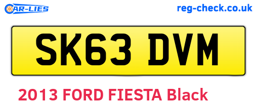 SK63DVM are the vehicle registration plates.