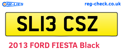 SL13CSZ are the vehicle registration plates.