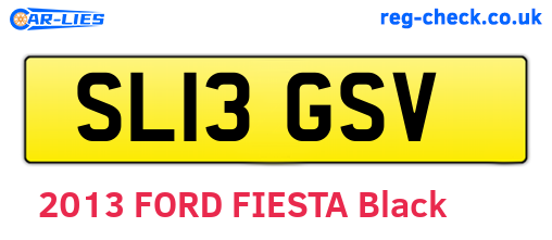 SL13GSV are the vehicle registration plates.