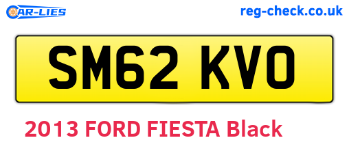 SM62KVO are the vehicle registration plates.
