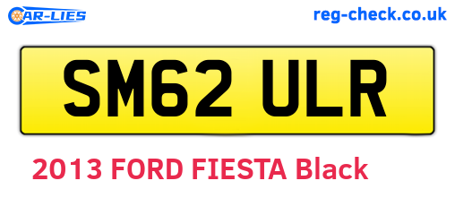 SM62ULR are the vehicle registration plates.