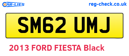 SM62UMJ are the vehicle registration plates.