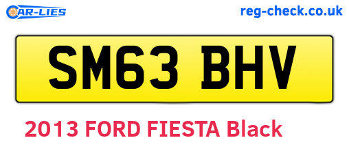 SM63BHV are the vehicle registration plates.