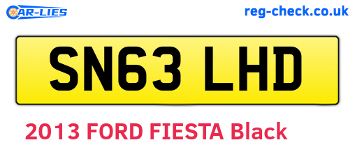 SN63LHD are the vehicle registration plates.