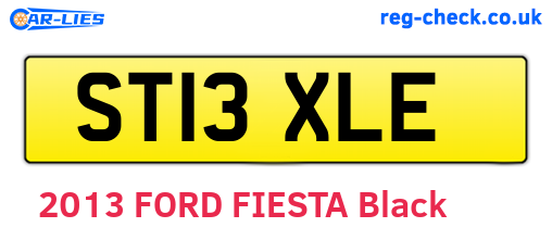 ST13XLE are the vehicle registration plates.