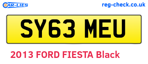 SY63MEU are the vehicle registration plates.
