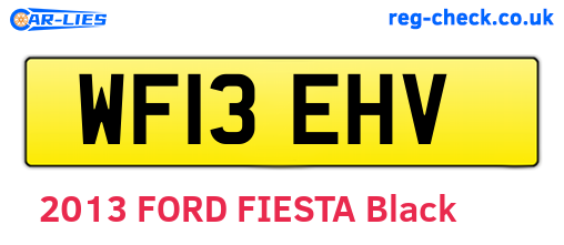 WF13EHV are the vehicle registration plates.