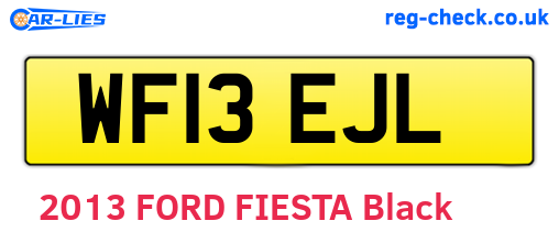 WF13EJL are the vehicle registration plates.