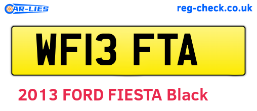 WF13FTA are the vehicle registration plates.