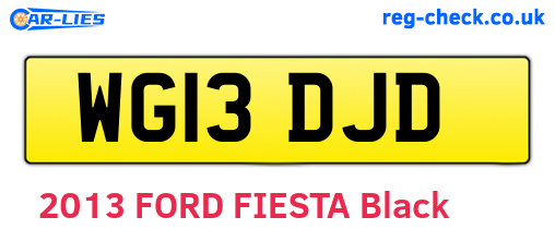 WG13DJD are the vehicle registration plates.